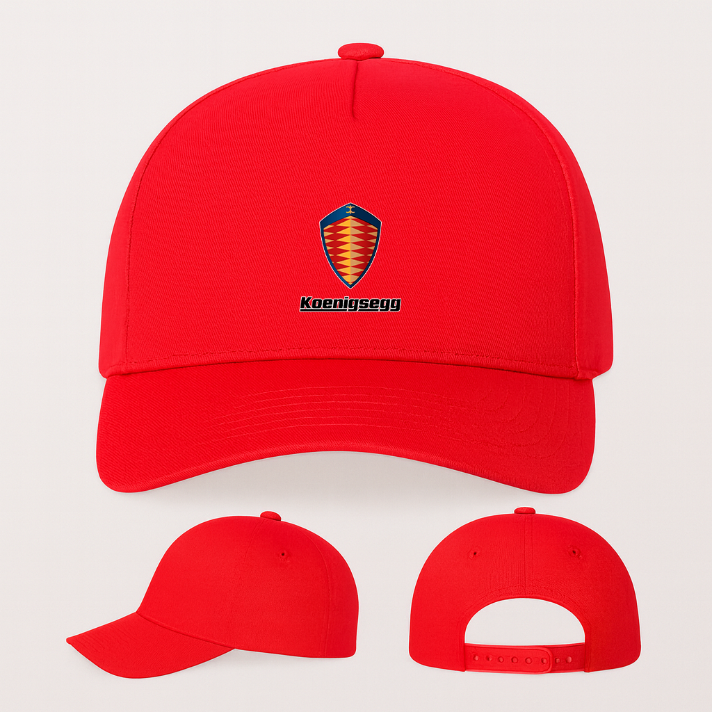 Koenigsegg Car Five Panel Twill Snapback Cap